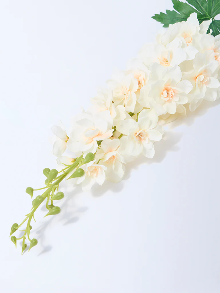 Westside Home White Artificial Delphinium Plant - Image 2