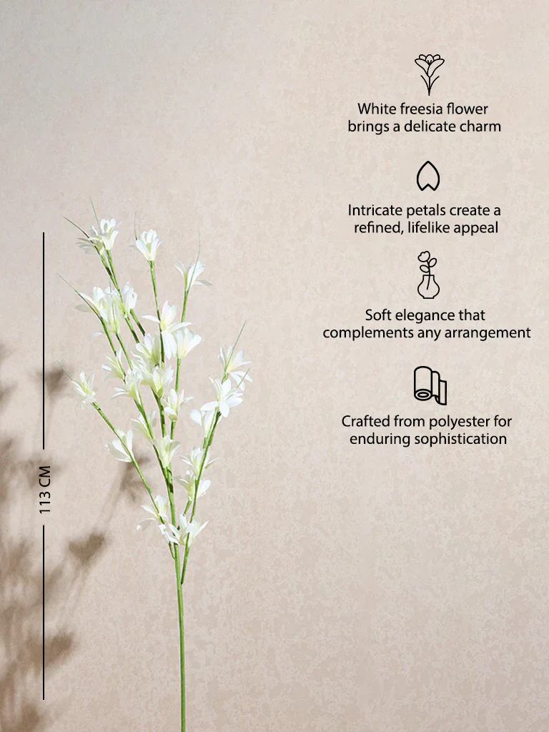 Westside Home White Artificial Freesia Flower - Image 3