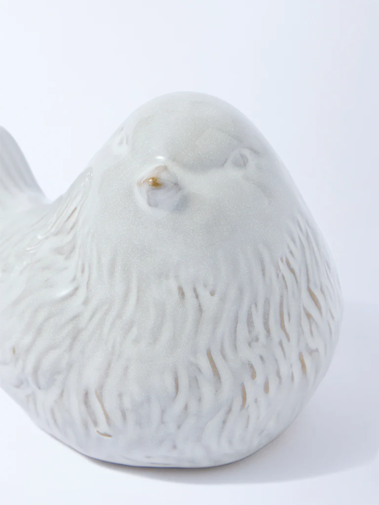 Westside Home White Ceramic Bird Decorative Object - Image 3