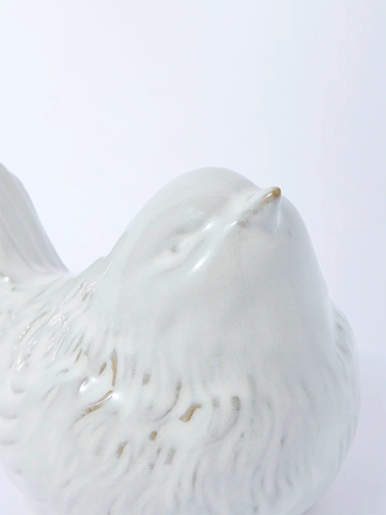 Westside Home White Ceramic Bird Decorative Object - Image 3