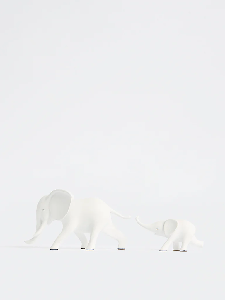 Westside Home White Elephant Decorative Object
