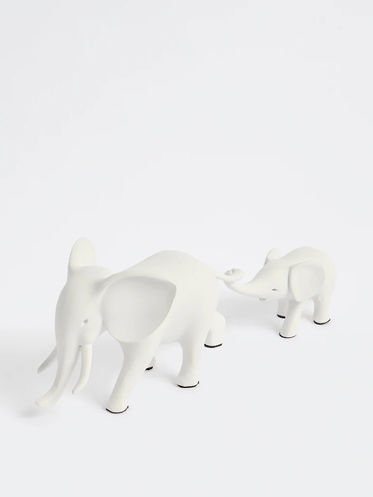 Westside Home White Elephant Decorative Object - Image 2