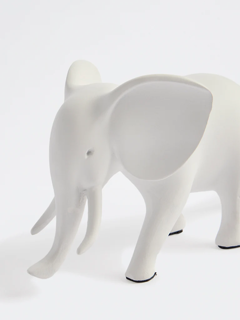 Westside Home White Elephant Decorative Object - Image 3