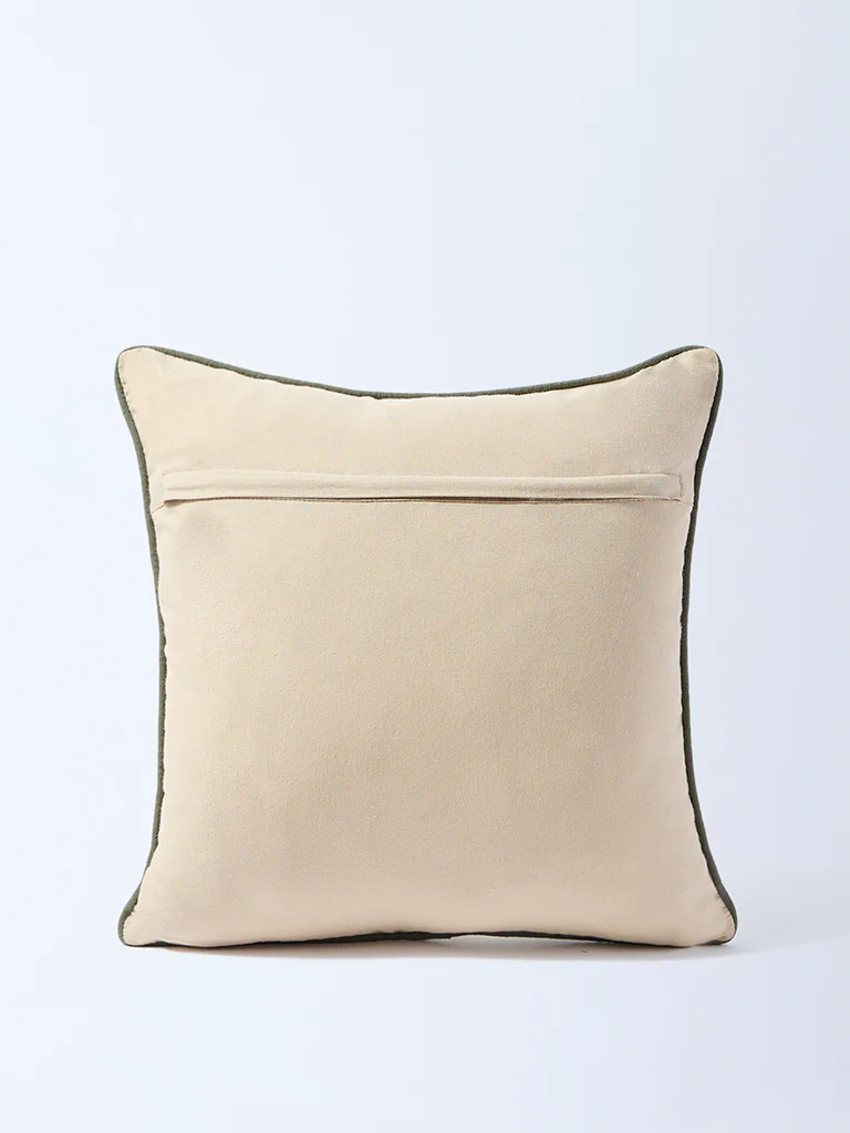 Westside Home White Floral Applique Detailed Cushion Cover - Image 2