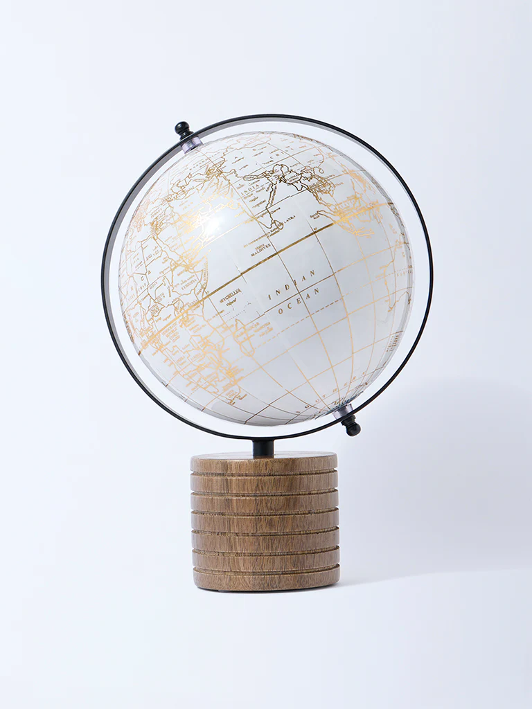 Westside Home White Globe Decorative Object