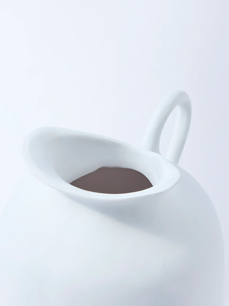 Westside Home White Jug Vase - Large - Image 3