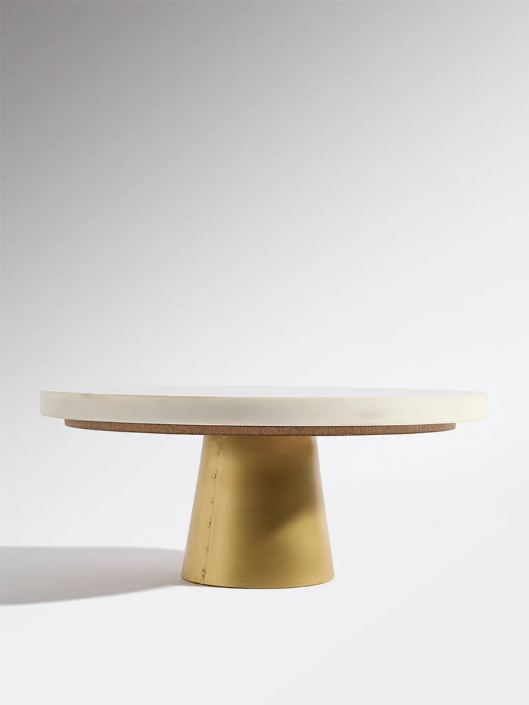 Westside Home White Marble Cake Stand - Image 2