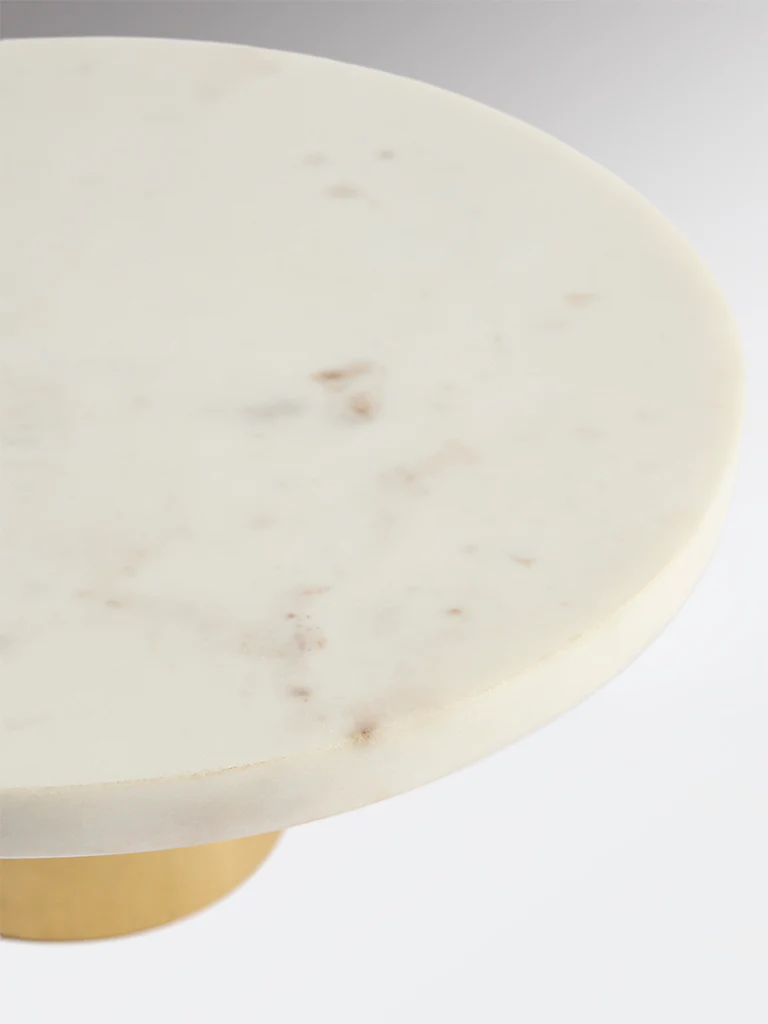 Westside Home White Marble Cake Stand - Image 4