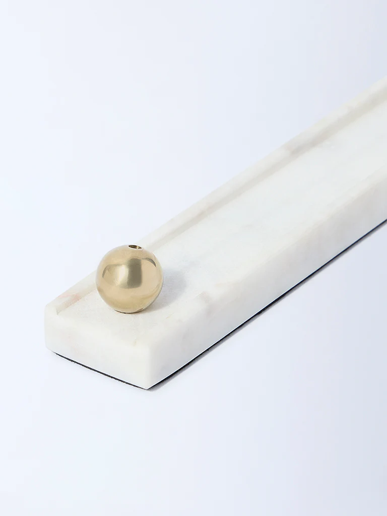 Westside Home White Marble Incense Holder - Image 3