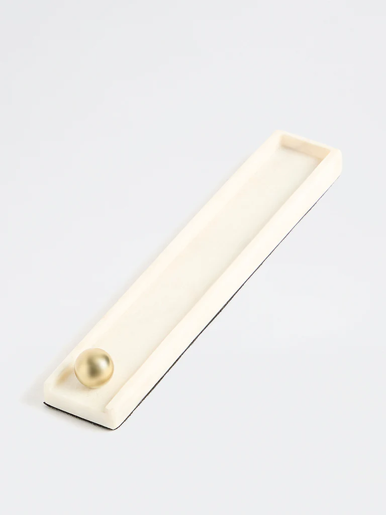 Westside Home White Marble Incense Holder - Image 2