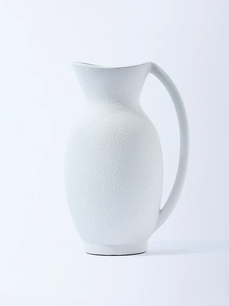 Westside Home White Marble Mix Jug Vase