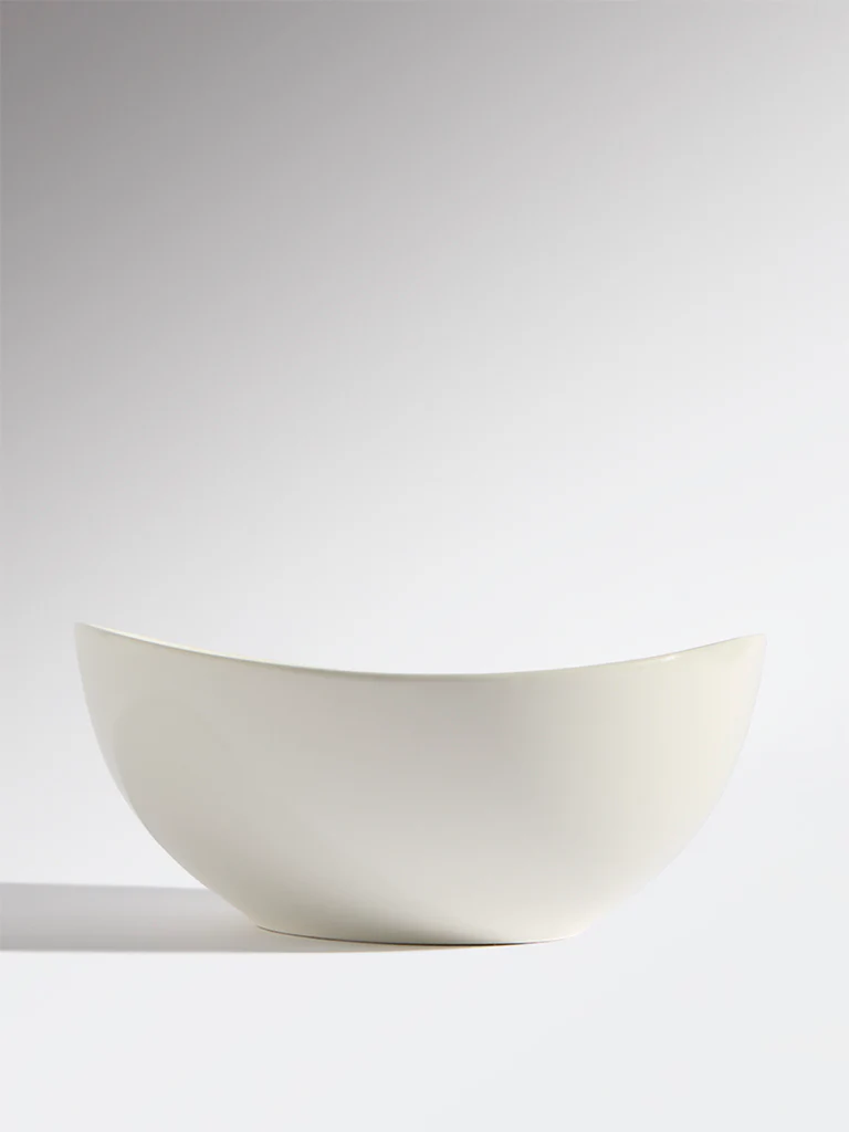Westside Home White Organic Bowl - Large - Image 2