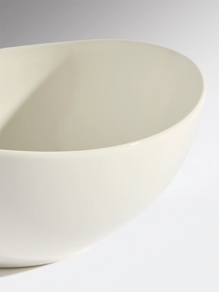Westside Home White Organic Bowl - Large - Image 4