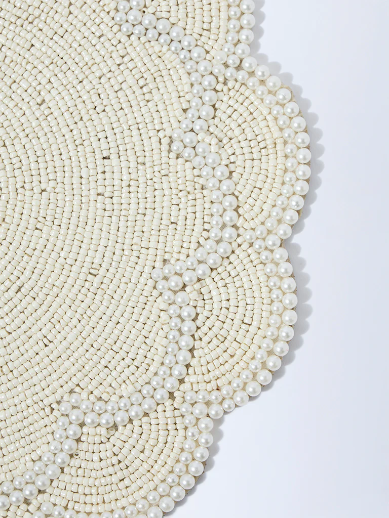 Westside Home White Pearlescent Single Placemat - Image 3