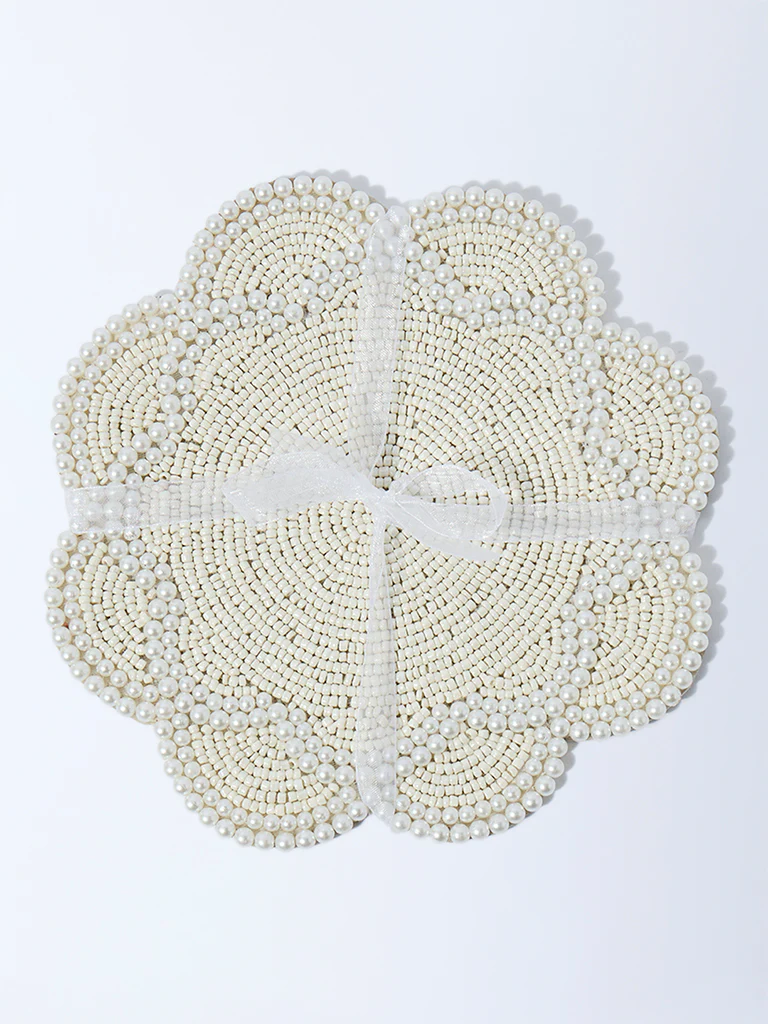 Westside Home White Pearlescent Single Trivet