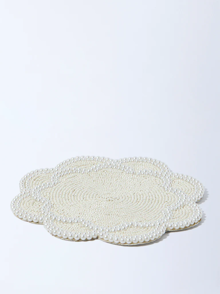 Westside Home White Pearlescent Single Trivet - Image 2