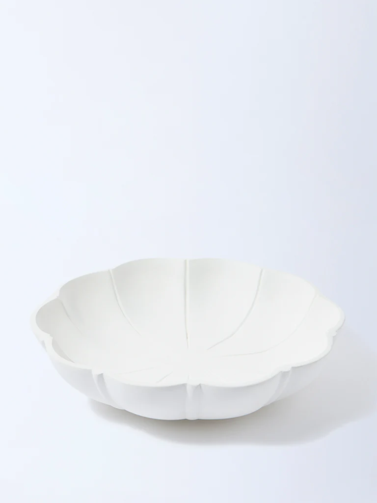 Westside Home White Petal Serving Platter - Image 2