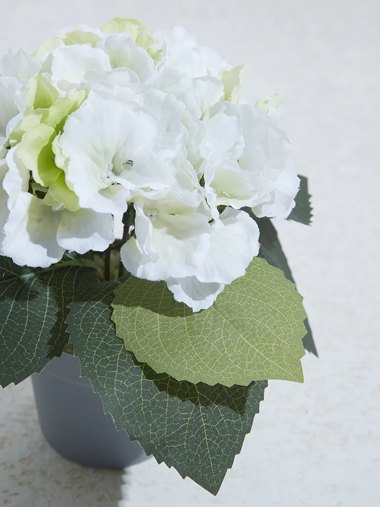 Westside Home White Potted Artificial Plant - Image 4