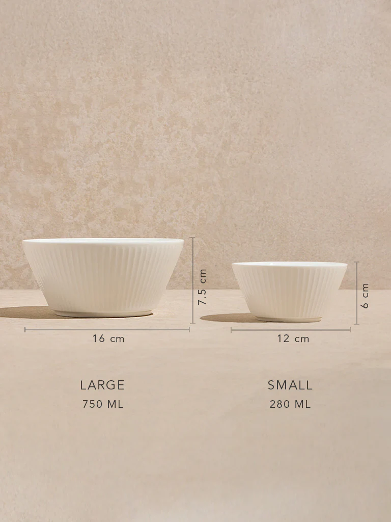 Westside Home White Ripple Serving Bowl - Large - Image 4