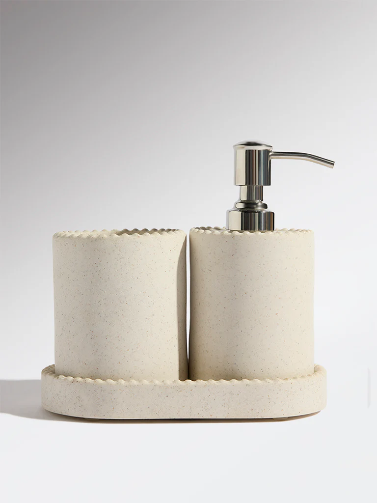 Westside Home White Solid Bathroom Accessory Set - Image 3