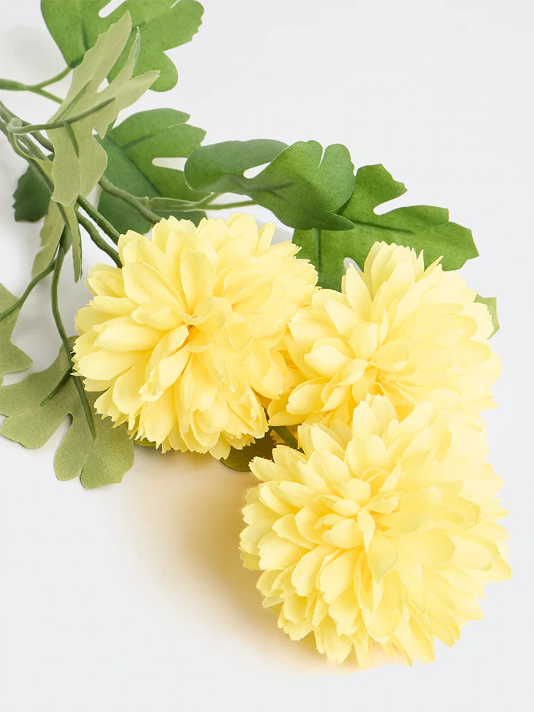Westside Home Yellow Artificial Marigold Flower - Image 3