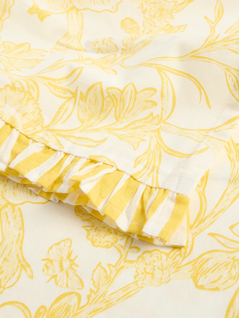 Westside Home Yellow Botanical Design Table Runner - Image 3