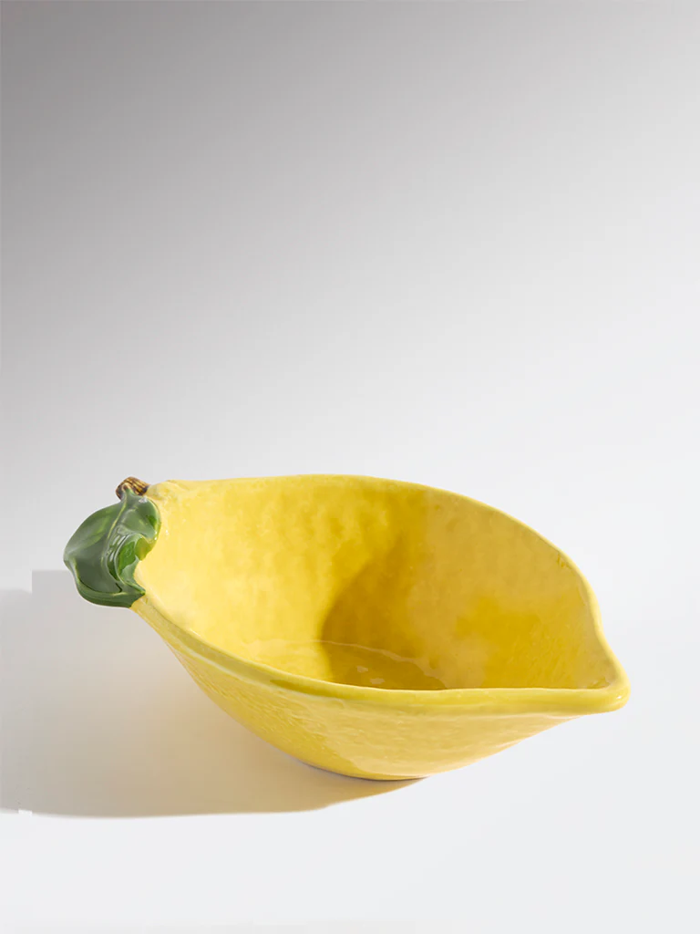 Westside Home Yellow Lemon Shaped Bowl - Large - Image 3