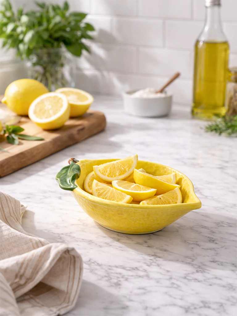 Westside Home Yellow Lemon Shaped Bowl - Small