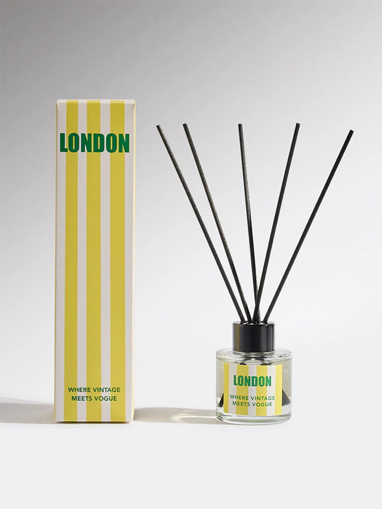 Westside Home Yellow London Fragrance Diffuser with Five Reed Sticks
