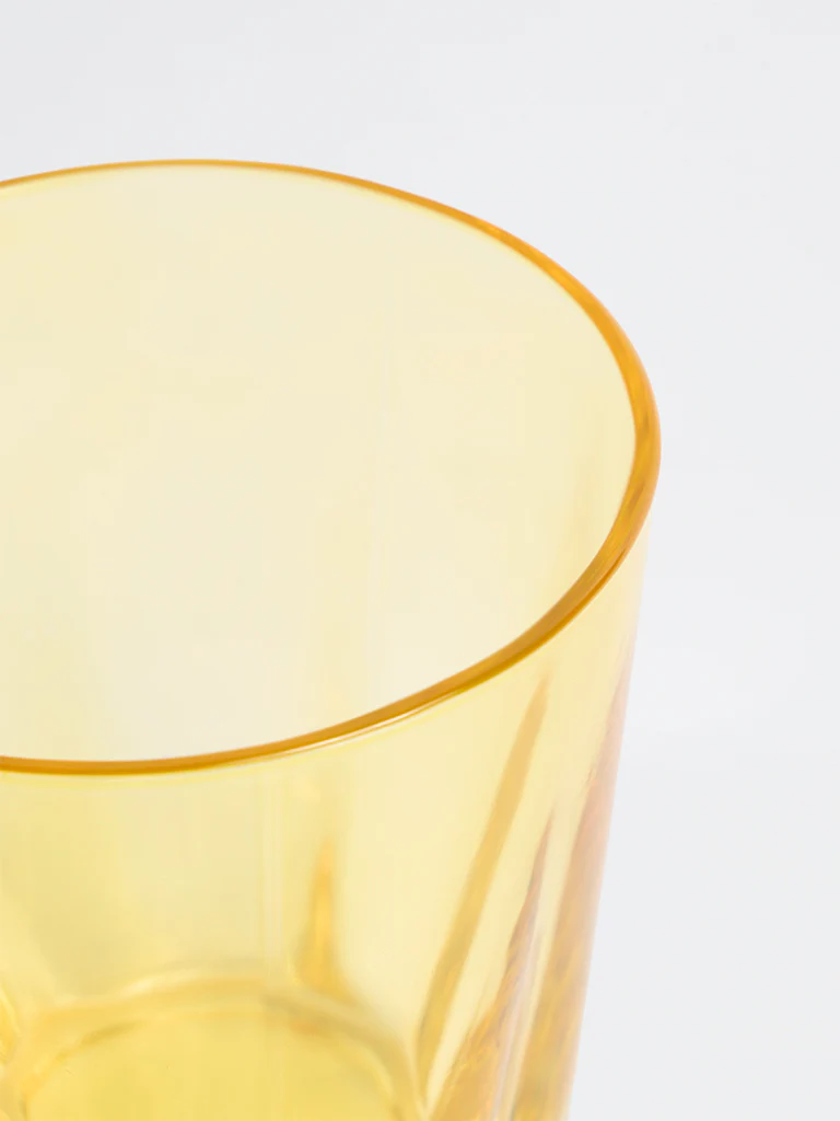 Westside Home Yellow Pleated Water Glass - Image 3
