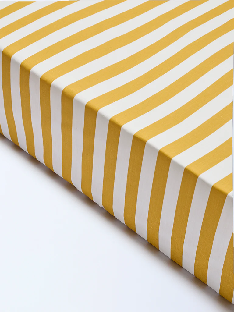 Westside Home Yellow Striped Queen Bed Sheet Set - Image 2