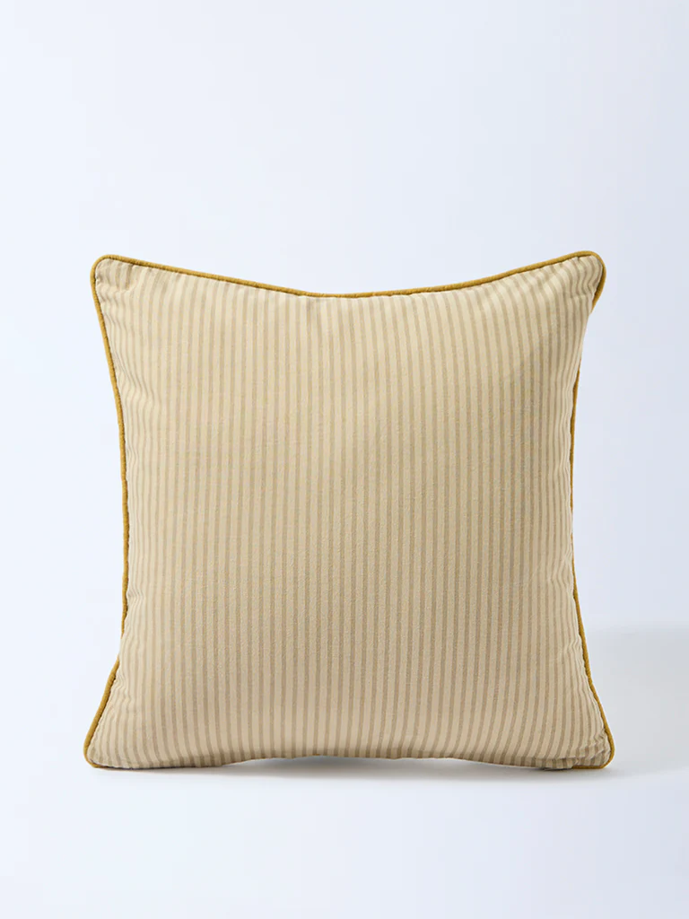 Westside Home Yellow Sunflower Embroidered Cushion Cover - Image 2