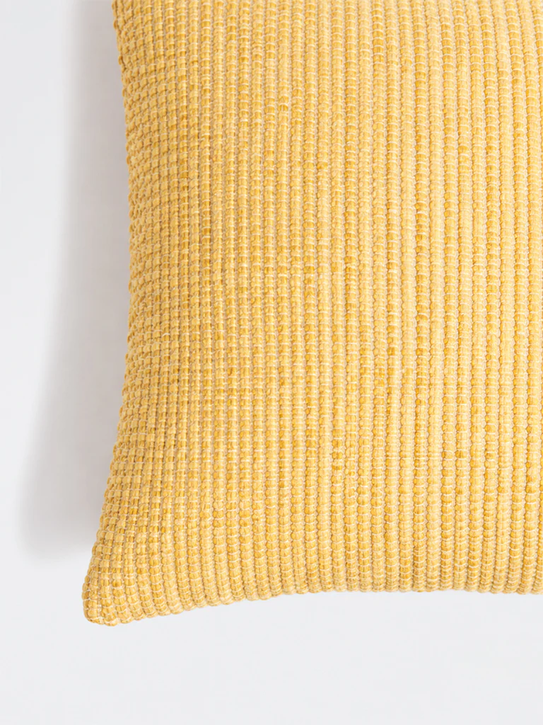 Westside Home Yellow Textured Cusion Cover - Image 3