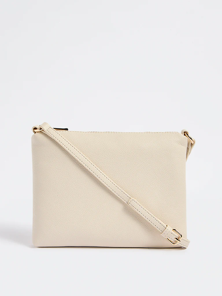 Westside Ivory Pouch with Sling Handle