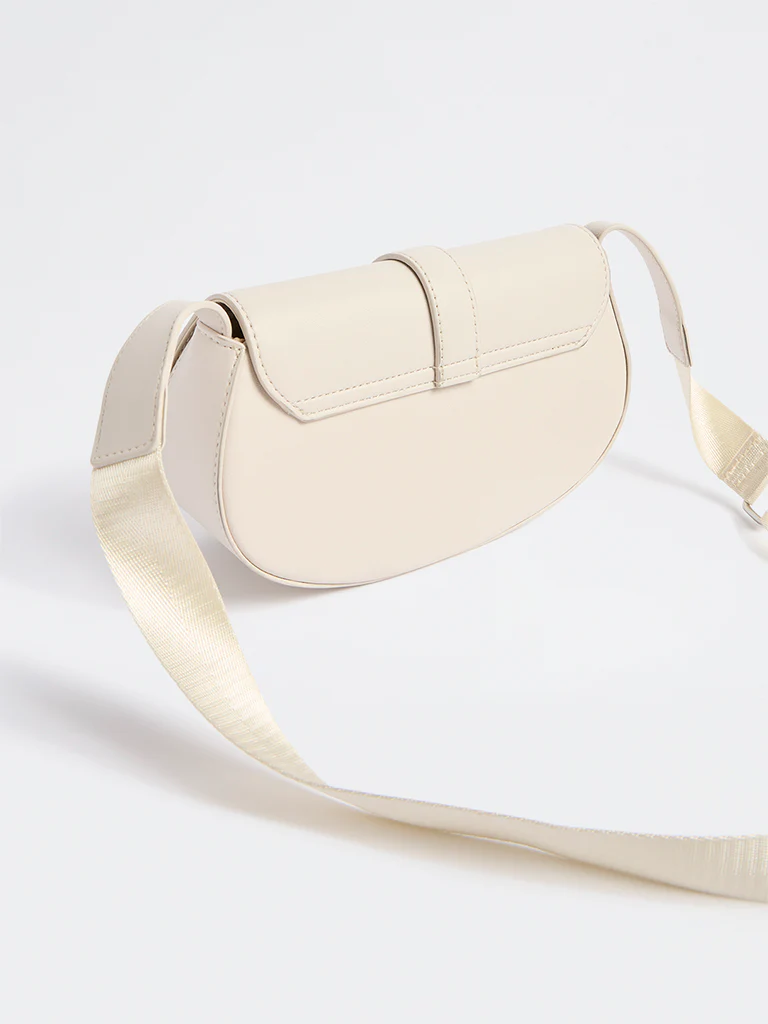 Westside Ivory Saddle Sling Bag - Image 2