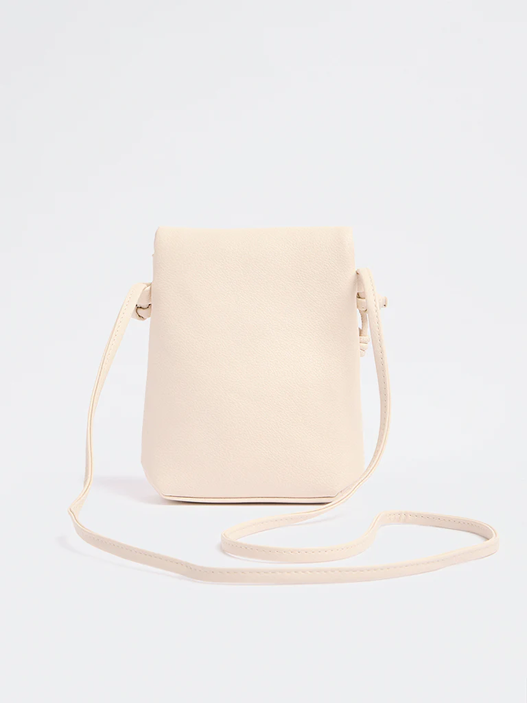 Westside Ivory Textured Mobile Sling Bag - Image 2