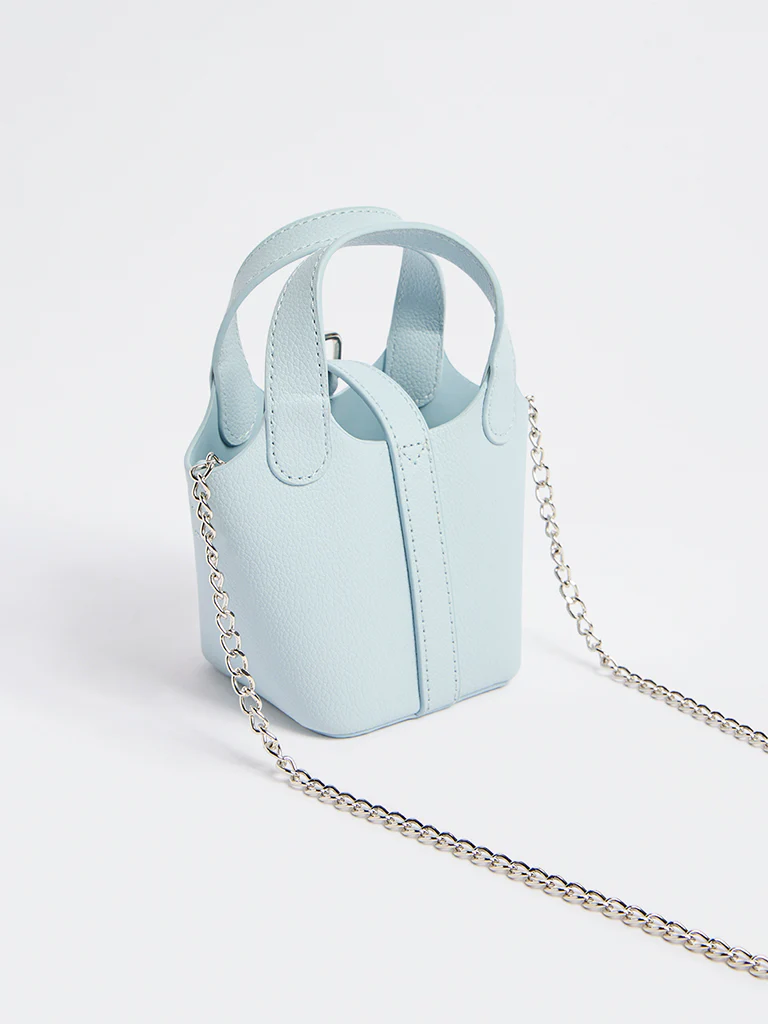 Westside Light Blue Nano Bucket Bag - Image 2