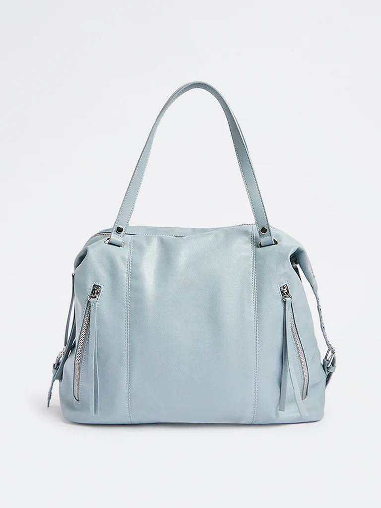 Westside Light Blue Satchel Bag