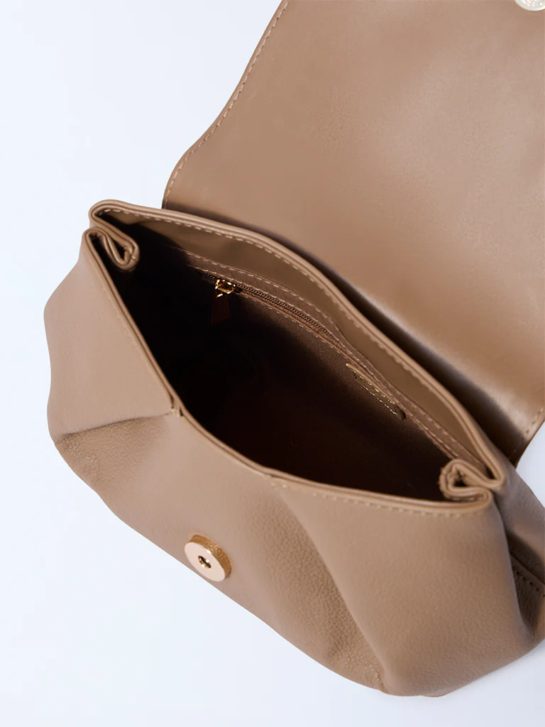 Westside Light Brown Potli Sling Bag - Image 4