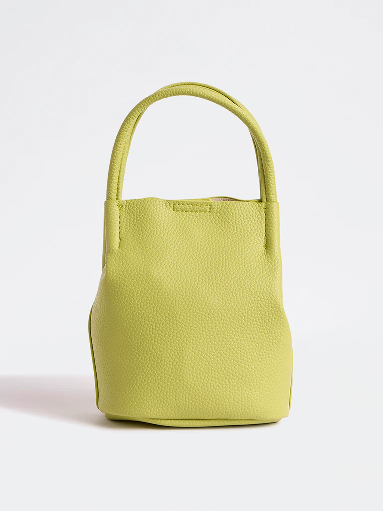 Westside Lime Textured Mobile Sling Bag with a Pouch