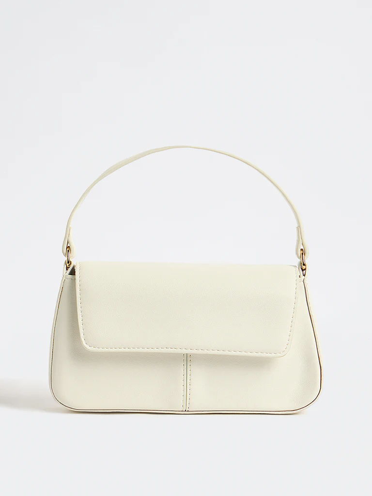 Westside Off-White Flap Crossbody Sling Bag