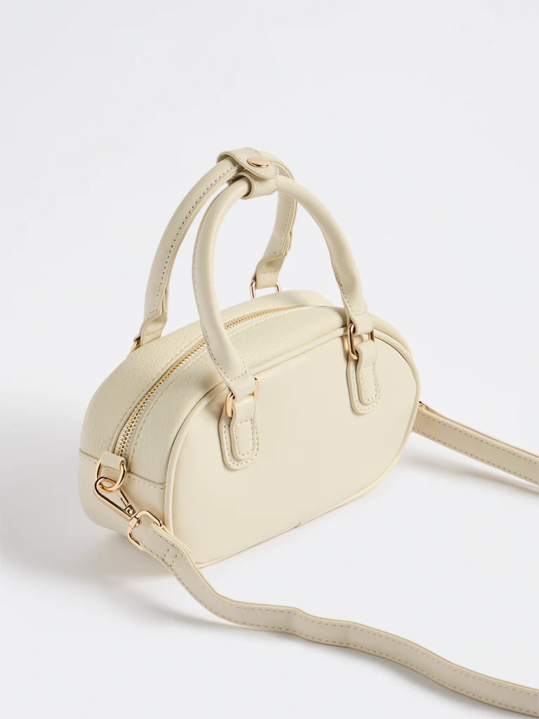 Westside Off-White Horizonal Shoulder Bag - Image 2