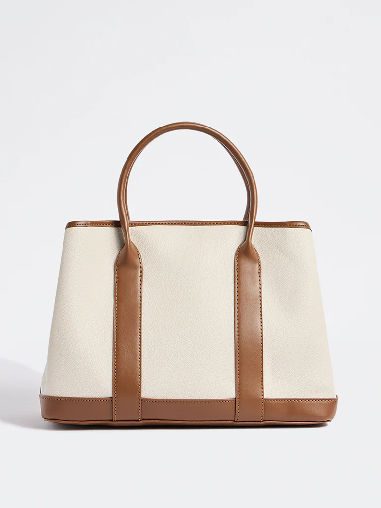 Westside Off-White Tote Bag with Sling