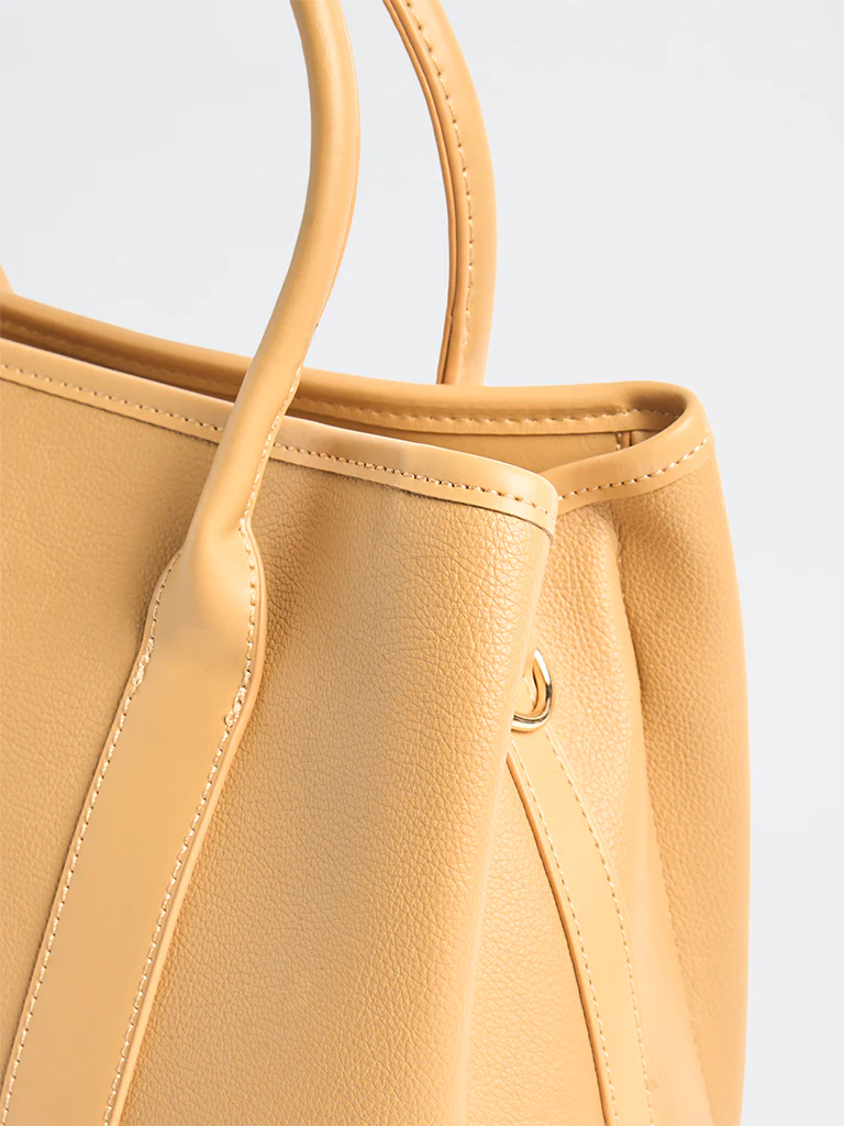 Westside Peach Textured Sling Bag - Image 3