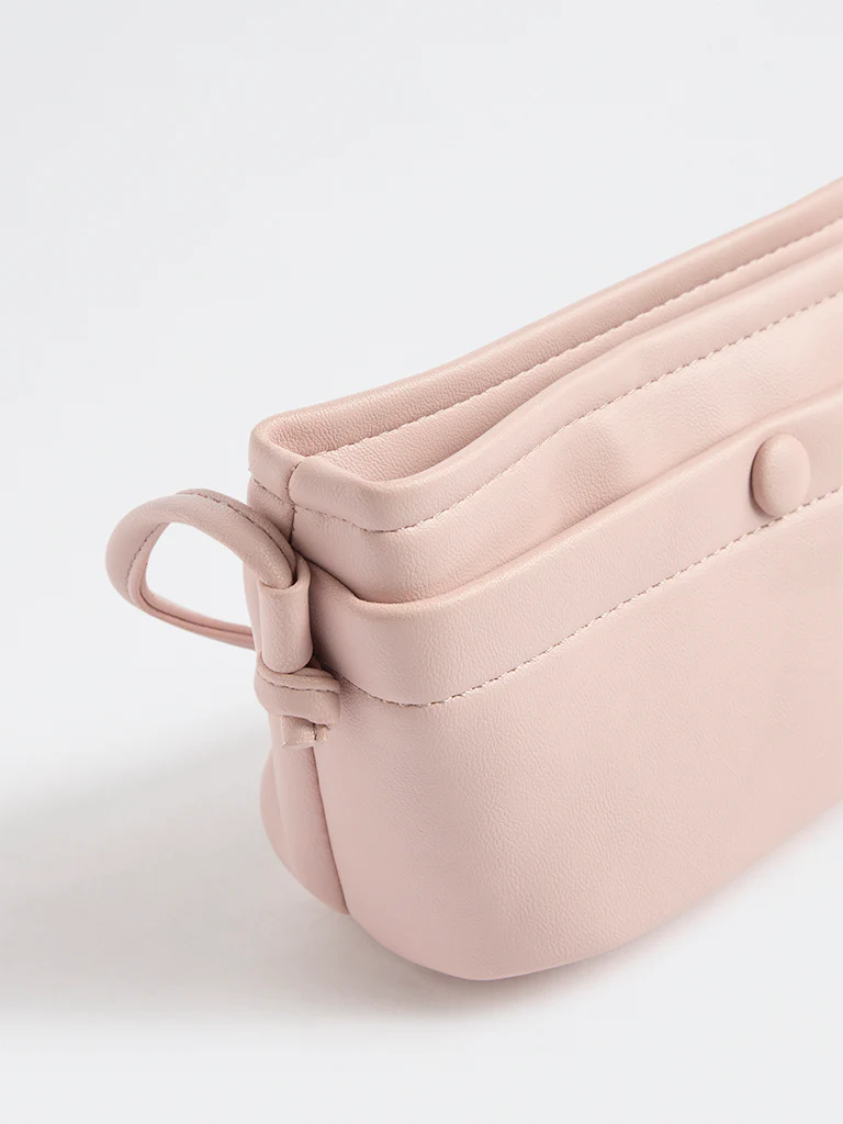 Westside Pink Button-Detail Sling Bag - Image 3