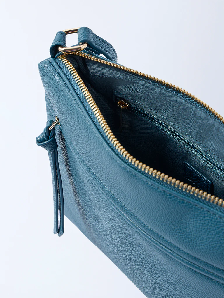 Westside Teal Pouch Sling Bag - Image 4