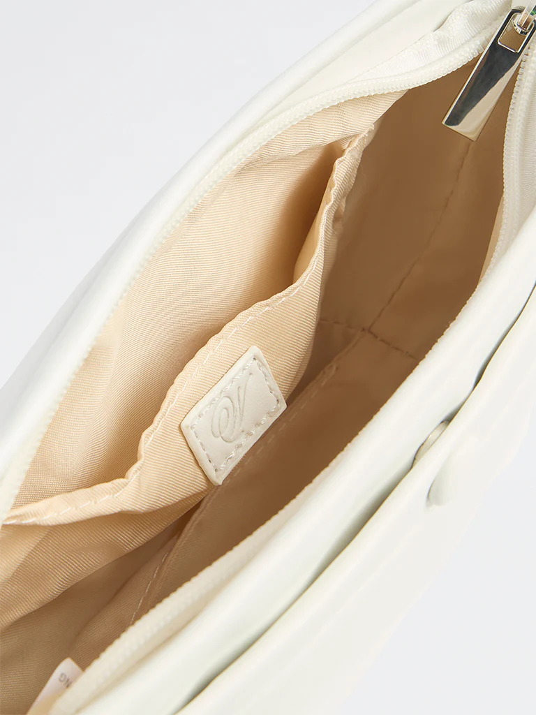 Westside White Button-Detail Sling Bag - Image 4