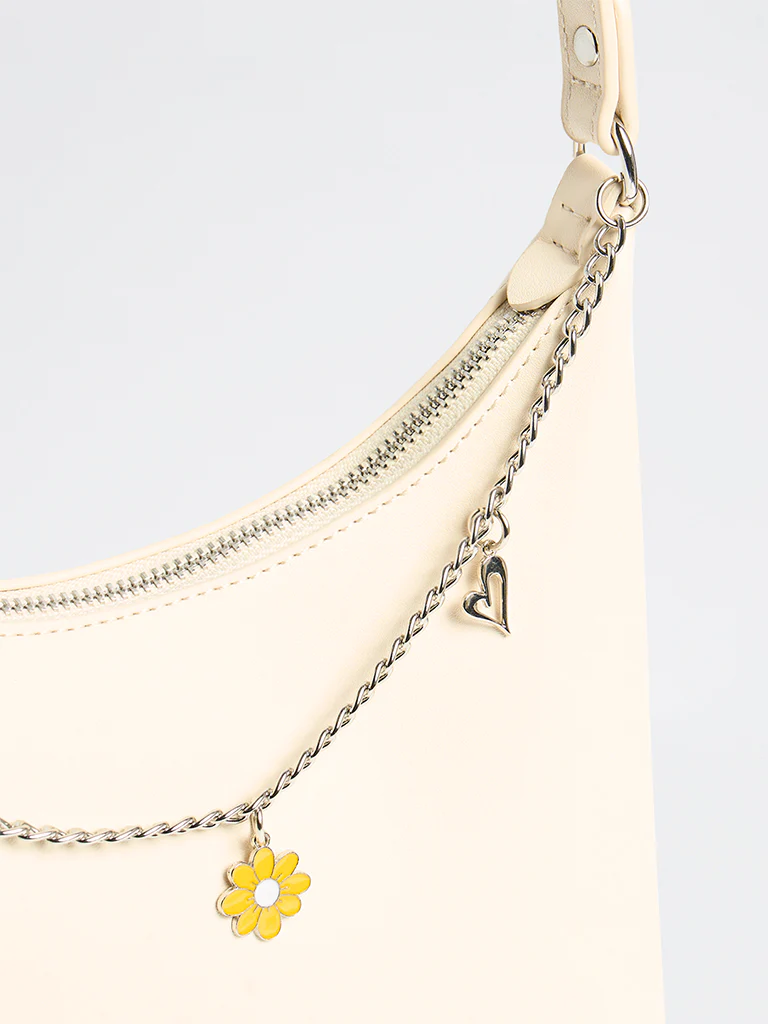 Westside White Charms-Detail Shoulder Bag - Image 3