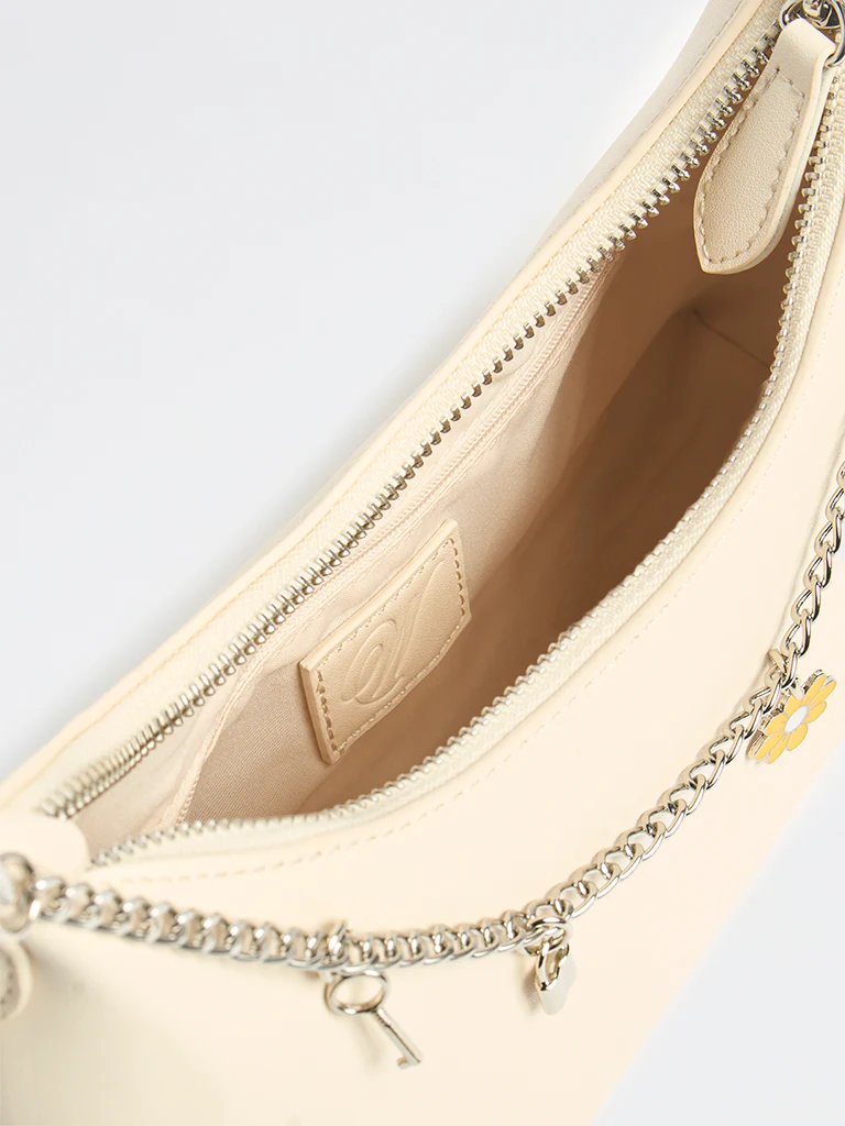 Westside White Charms-Detail Shoulder Bag - Image 4