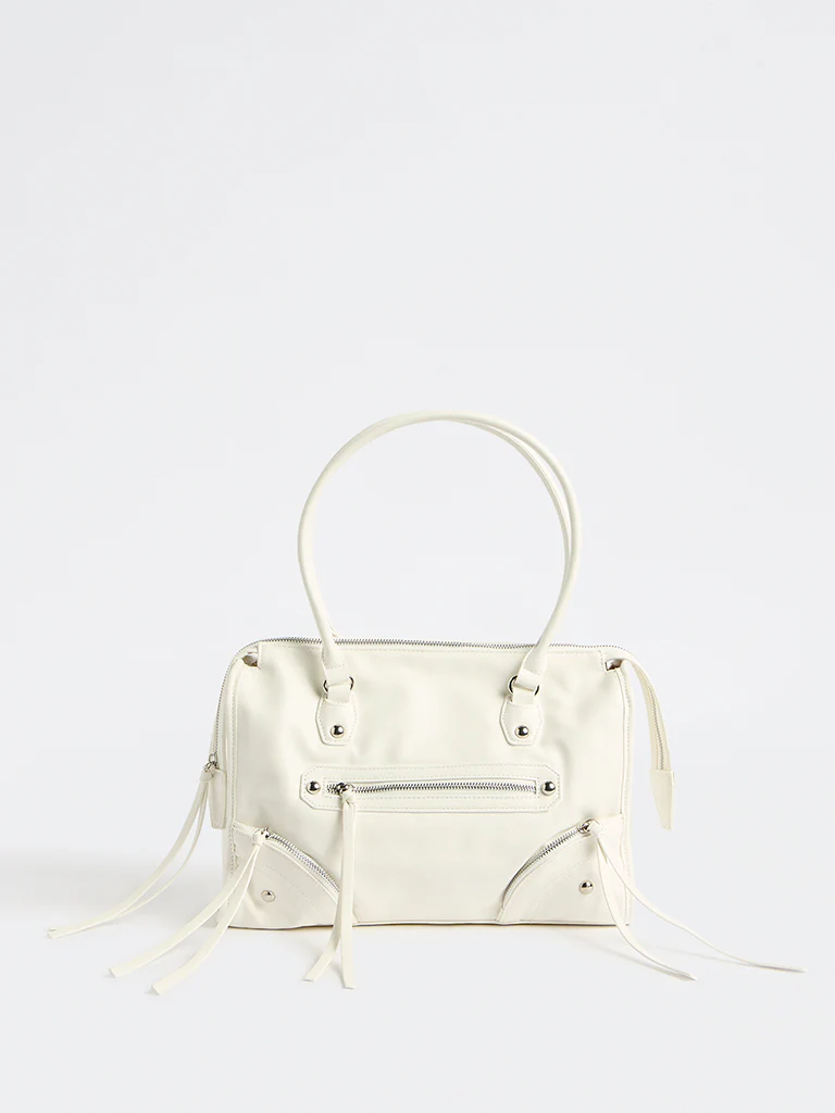 Westside White Coachella Tote Bag